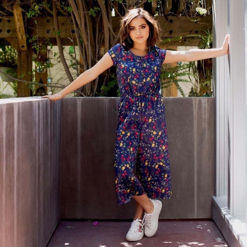PL Girls Pants Romper, OB.SESS Isabela Moner, Blue Floral NWT 2018, Easter